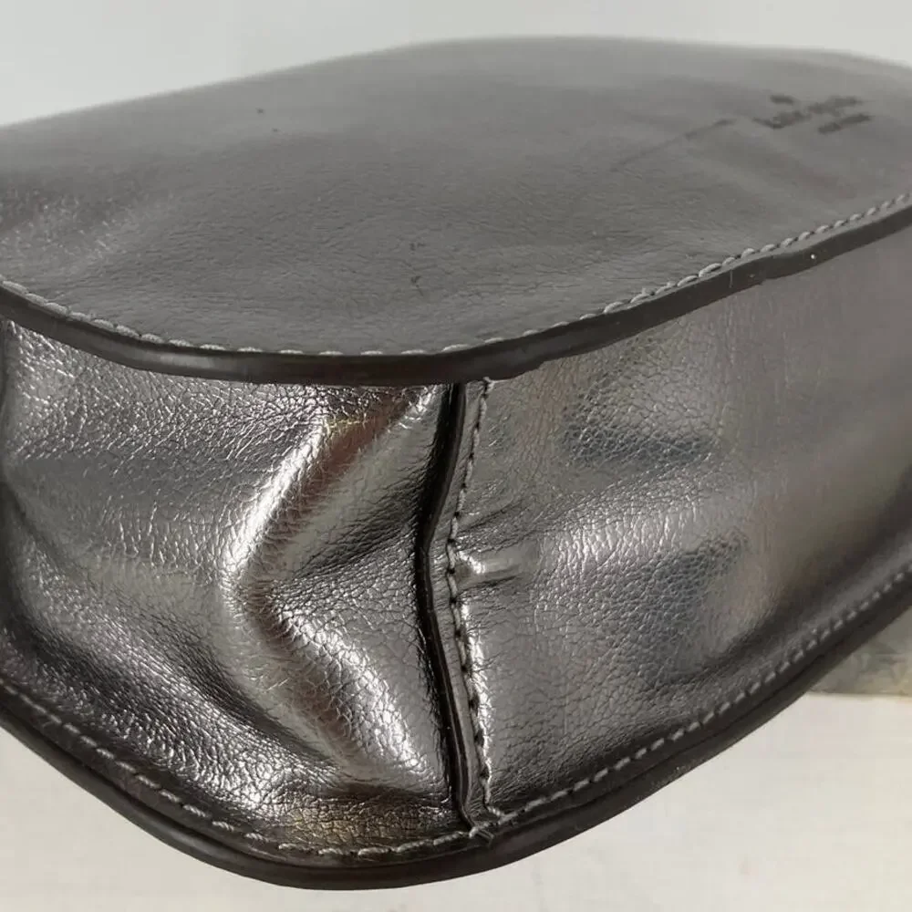 KATE SPADE NWT, PEWTER METALIC LEATHER WOMENS CROSSBODY BAG - Picture 11 of 12